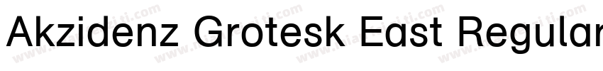 Akzidenz Grotesk East Regular字体转换